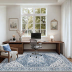 5x7 Area Rugs Living Room: Washable Vintage Rug - Image 9