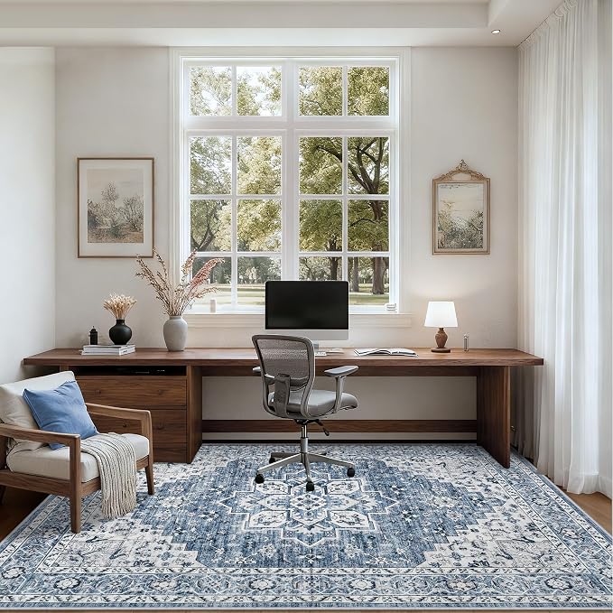 4x6 Area Rugs Living Room: Washable Vintage Rug - Image 6