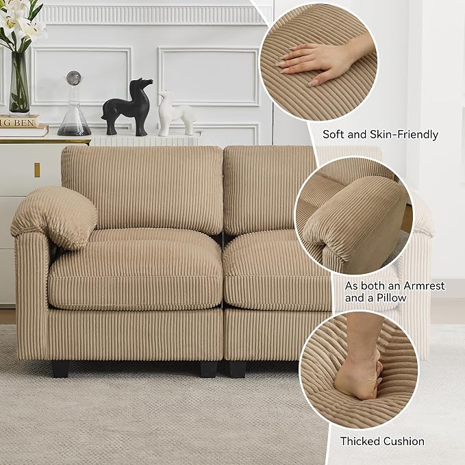 114'' Sectional 4 Seater Couch, Oversized Modular Couches - Image 3