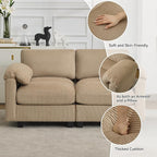 114'' Sectional 4 Seater Couch, Oversized Modular Couches - Image 3