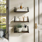BAMEOS Floating Shelves Rustic Wood Wall Shelf, Small Bookshelf - Image 7