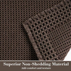 RESARE Waffle Bath Mat for Bathroom Non Slip Bathroom Rugs 17x24 Dark Brown | - Image 2