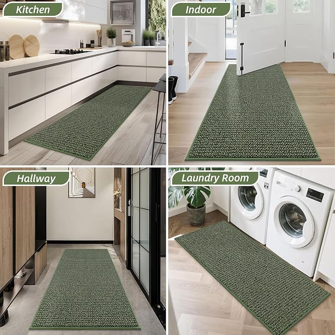 BEQHAUSE Dirt Trapper Door Mat 32" x 72", Non-Slip Washable Doormats, Low - Image 8