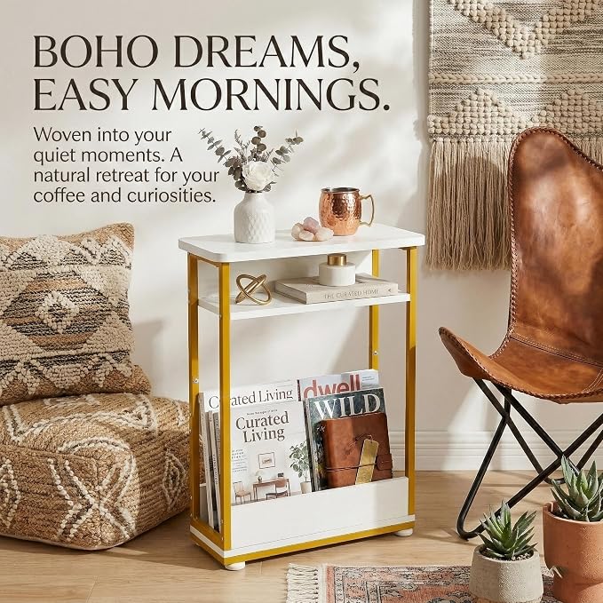 Narrow Side Table, 3-Tier Slim End Table - Image 7