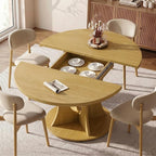 Einhomn 43-59" Extendable Round Dining Table, Kitchen Table - Image 4