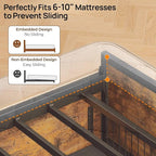 Rolanstar Twin Bed Frame with 4 Storage Drawers, Charging Station and LED Lights - Image 5