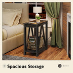 WLIVE Narrow Black End Table - Image 8