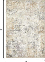 UERMEI 2x3 Entryway Area Rug: Washable Neutral Modern Abstract Small Rug - Image 2
