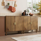 Smuxee Walnut Sideboard Cabinet, Freestanding Buffet Cabinet - Image 8