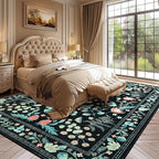 Area Rugs for Living Room, 6x9 Washable Vintage Rug for Bedroom, Non-Slip - Image 3