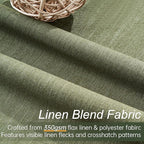 Topfinel Dark Olive Green Blackout Curtains 96 Inch Long 2 Panels Set - Image 3