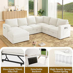 83.5" Sectional Sleeper Sofa - Image 6