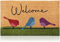 Coir Welcome Mat, Colorful Birds, 24 x 36 in | 100% Natural Coir, Anti-Shedding by AmaruDoorMats