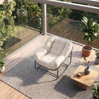 GarveeLife Outdoor Lazy Rocking Chair, Single Metal Rocker - Image 7
