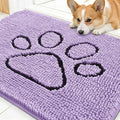 OLANLY Dog Door Mat for Muddy Paws 30x20, Paw Print Design Chenille Mud Mat | by OLANLY