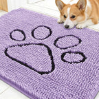 OLANLY Dog Door Mat for Muddy Paws 30x20, Paw Print Design Chenille Mud Mat | by OLANLY