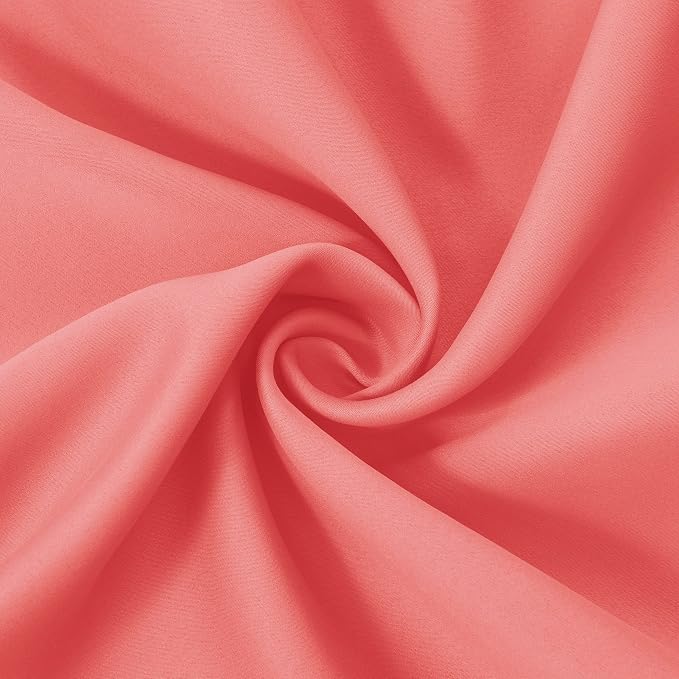 Blackout Curtains 66 x 95 inch/Coral Curtains Set of 2 Panels/Thermal Insulated - Image 5
