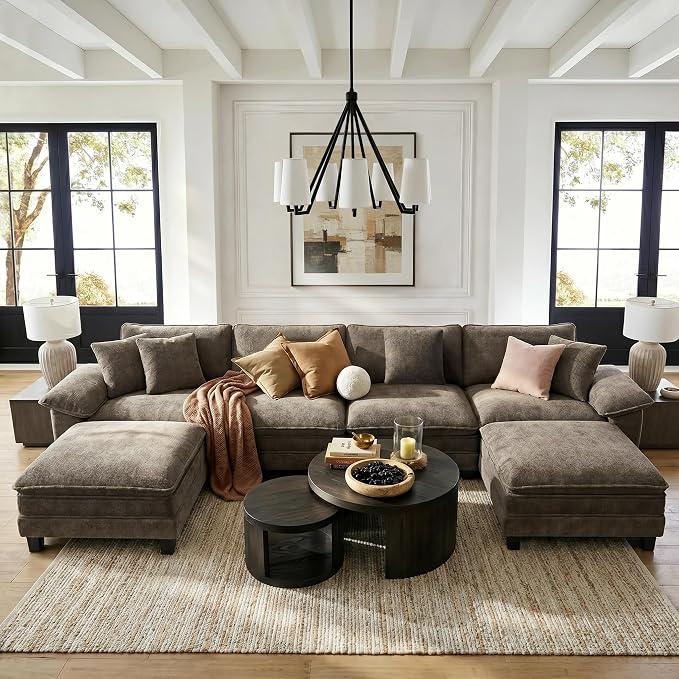 HERA'S HOUSE 158" Modular Sectional Sofa, Oversized U Shaped Couches by HERASHOUSE