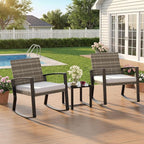Qsun 3 Pieces Outdoor Patio Furniture Set Rocking Bistro Set, Outdoor Patio - Image 5
