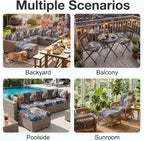 Waterproof Outdoor Cushion Covers, Stretch Patio Slipcovers | UV Resistant - Image 5