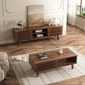MAISONARIA Living Room Table Sets of 2, Mid Century Coffee Table & Dresser TV by MAISONARIA