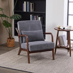 Mid-Century Modern Accent Chair & Coffee Table Set, Vintage Luxury 2-Piece by EEBUIHUI