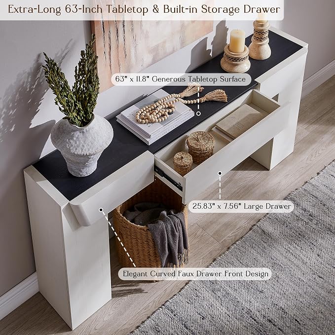 JXQTLINGMU 63" Modern Console Table - Image 3