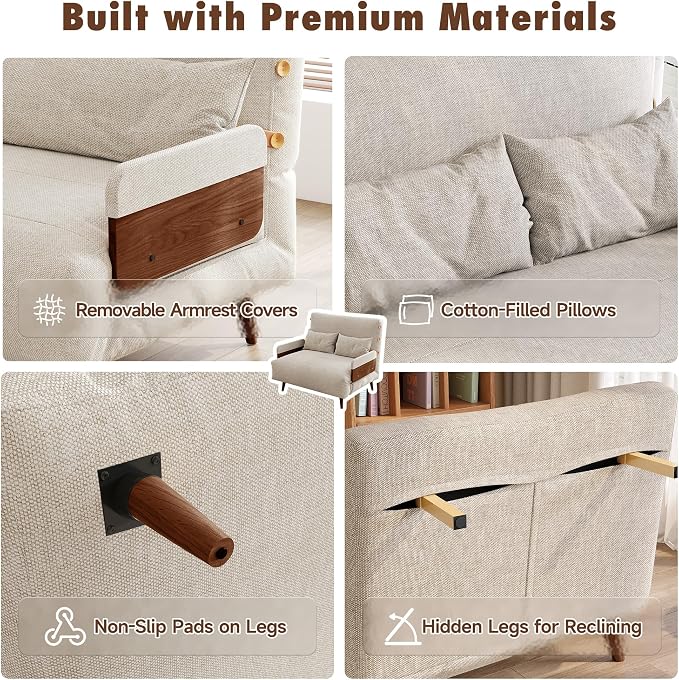 JASIWAY Convertible Sleeper Chair Bed - Image 7