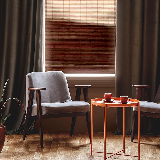 Red Lantern Bamboo Cordless Window Shade - Image 9