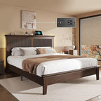 Lifezone Wood Queen Bed, Solid Wood Bed by Lifezone