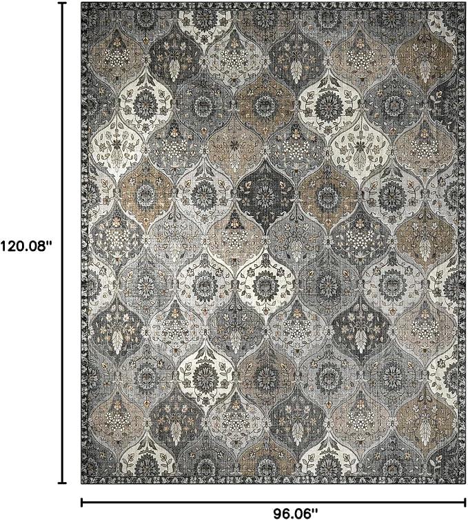 Lahome Moroccan Washable Area Rugs 8x10, Soft Rugs - Image 2