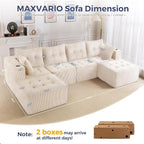 MAXYOYO 129.5" Modular Sectional Sofa Couch, U Shaped Modern Cloud Couch - Image 2