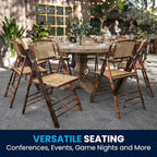 Flash Furniture Folding Bohemian Bamboo Chairs - Image 7