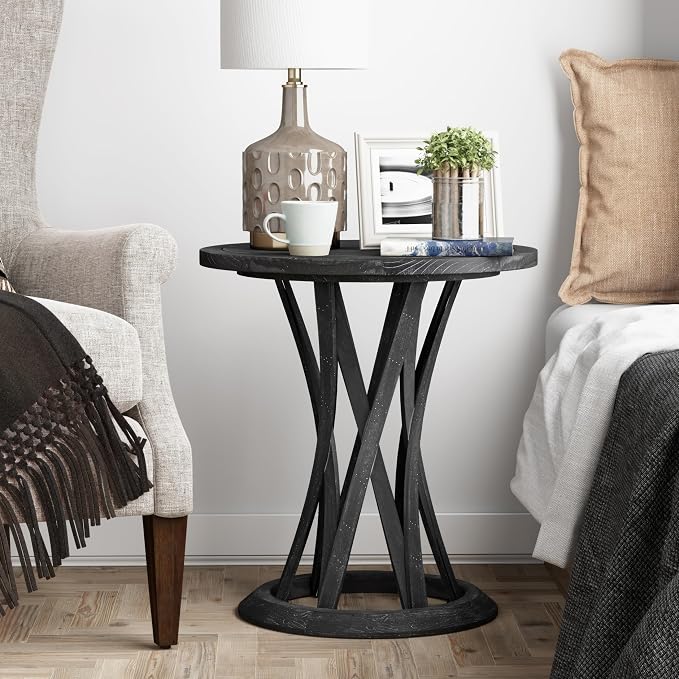 COZAYH Round Farmhouse End Table - Image 7