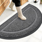 OLANLY Half Circle Front Door Mat Outside 47x23 All-Season Rubber Doormat | by OLANLY