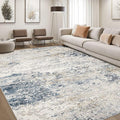 DMOYEST Area Rug Living Room Rugs 7x9 Washable Abstract Beige Blue Carpet | by DMOYEST