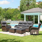 HILLGA Luxury High Back Patio Furniture Set by HILLGA