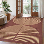 Lahome Modern Rainbow Easy Jute Outdoor Rug 5x7 by Lahome
