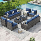 Aoxun Patio Furniture Set, Widen Armrests Wicker Outdoor Sectional by Aoxun