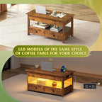 WLIVE Coffee Table, Lift Top Coffee Table - Image 6