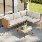 Aoxun Patio Furniture Set, 5 Piece Outdoor Sectional Sofas by Aoxun