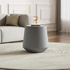 Modern Marble Nesting Coffee Table Set of 2, 26.77" Cup Shaped Coffee and End - Image 6
