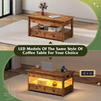 WLIVE Coffee Table, Lift Top Coffee Table - Image 9