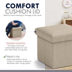 Ornavo Home Small Storage Ottoman, - Image 6