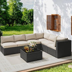 olimix 7 Piece Outdoor Patio Furniture Set, Outdoor Sectional Furniture - Image 2