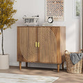 Modern Sideboard Storage Cabinet: Geometric Pattern Wooden Buffet by LIFESKY