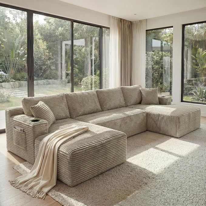 133" Oversized Cloud Boneless Sofa Couch by VYNELITO