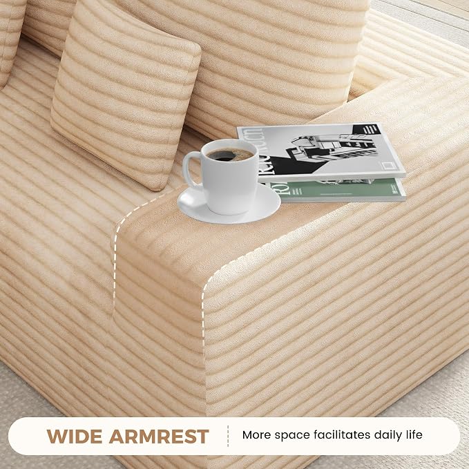 Luxanimarion 136'' Sectional Cloud Couches - Image 6