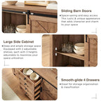T4TREAM Farmhouse Sideboard Buffet Cabinet - Image 4