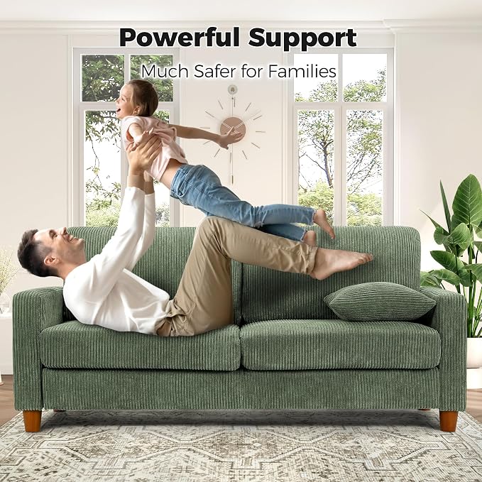 Kidirect 70in U Shaped Couch, Modular Sofa No Tool Assembly, Comfy Sectional - Image 7